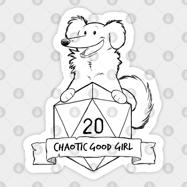 Chaotic Good Girl Sticker by DnDoggos